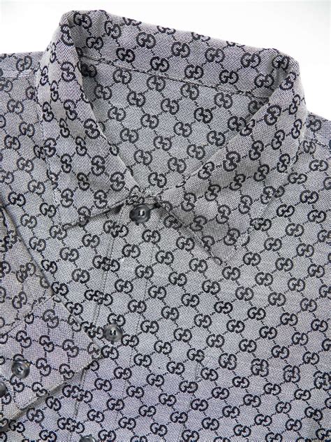 mens gucci button up|gucci long sleeve button up.